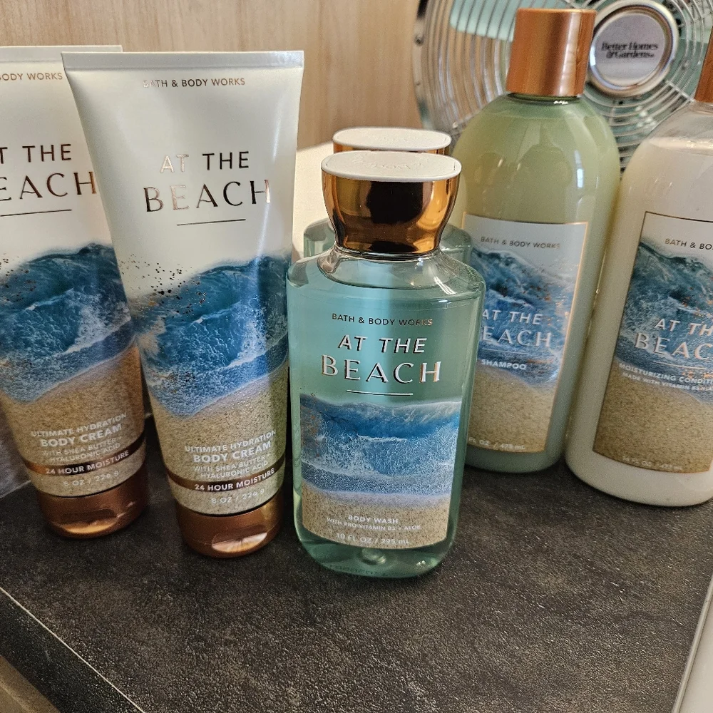 At The Beach Bath & Body Works Cream Wash Shampoo Conditioner New Full Size - Picture 1 of 8